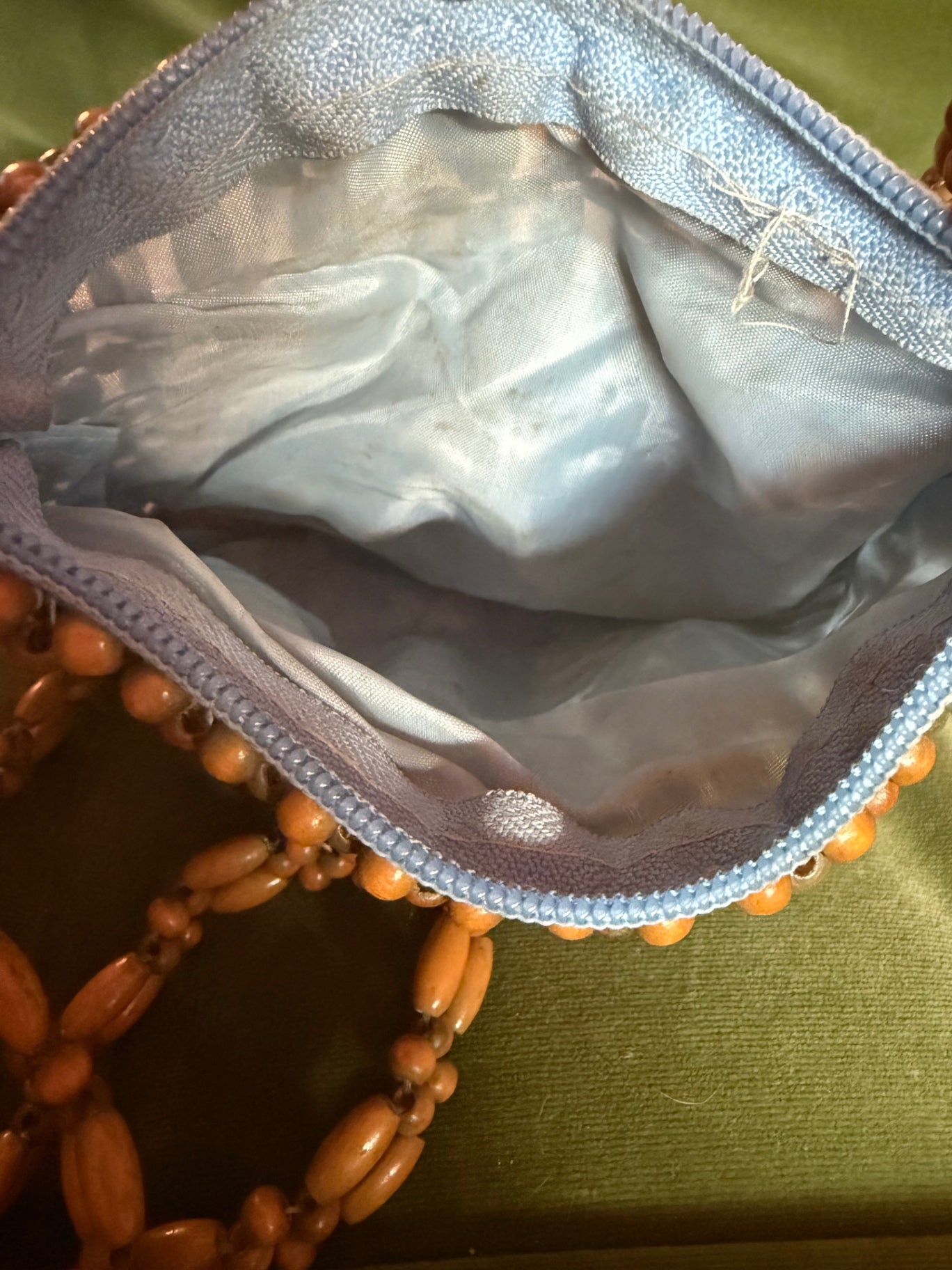 Vintage Brown Beaded Bag 