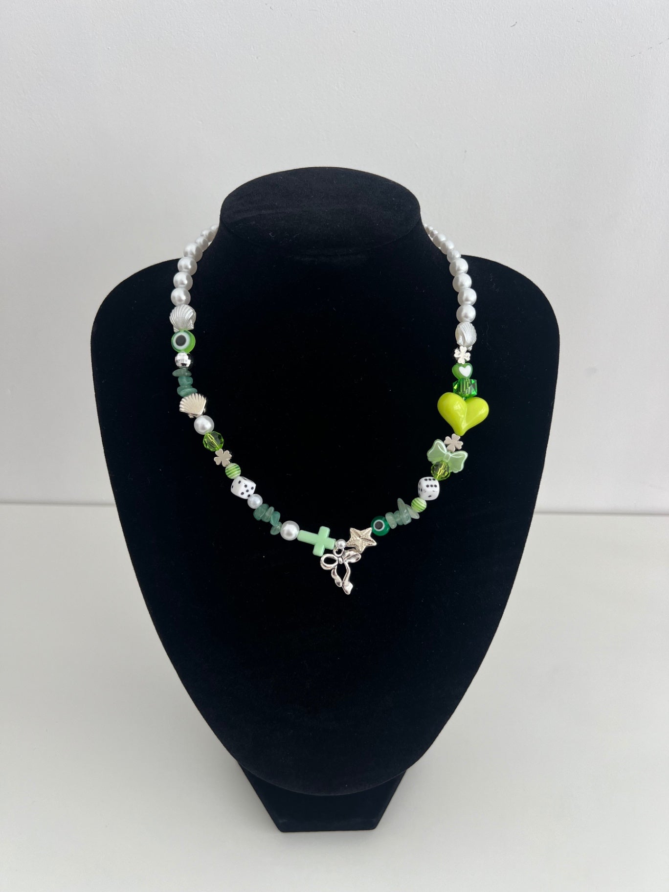 ICON Necklace - green & silver 