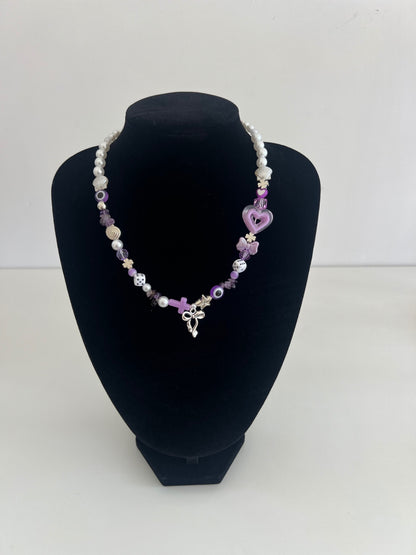 ICON Necklace - purple & silver 