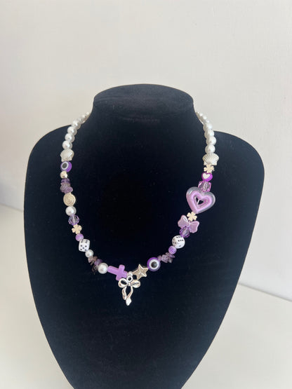 ICON Necklace - purple & silver 