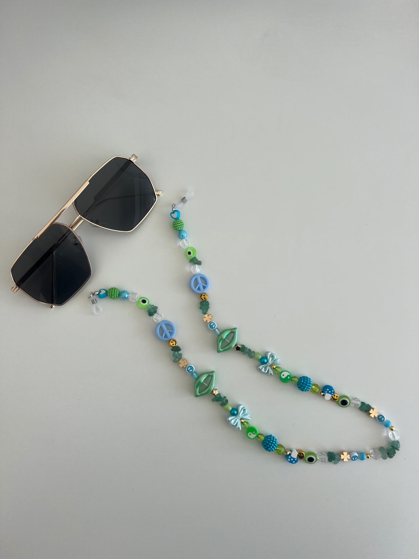 Twin Flame sunglasses strap - blue/green