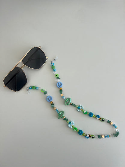 Twin Flame sunglasses strap - blue/green