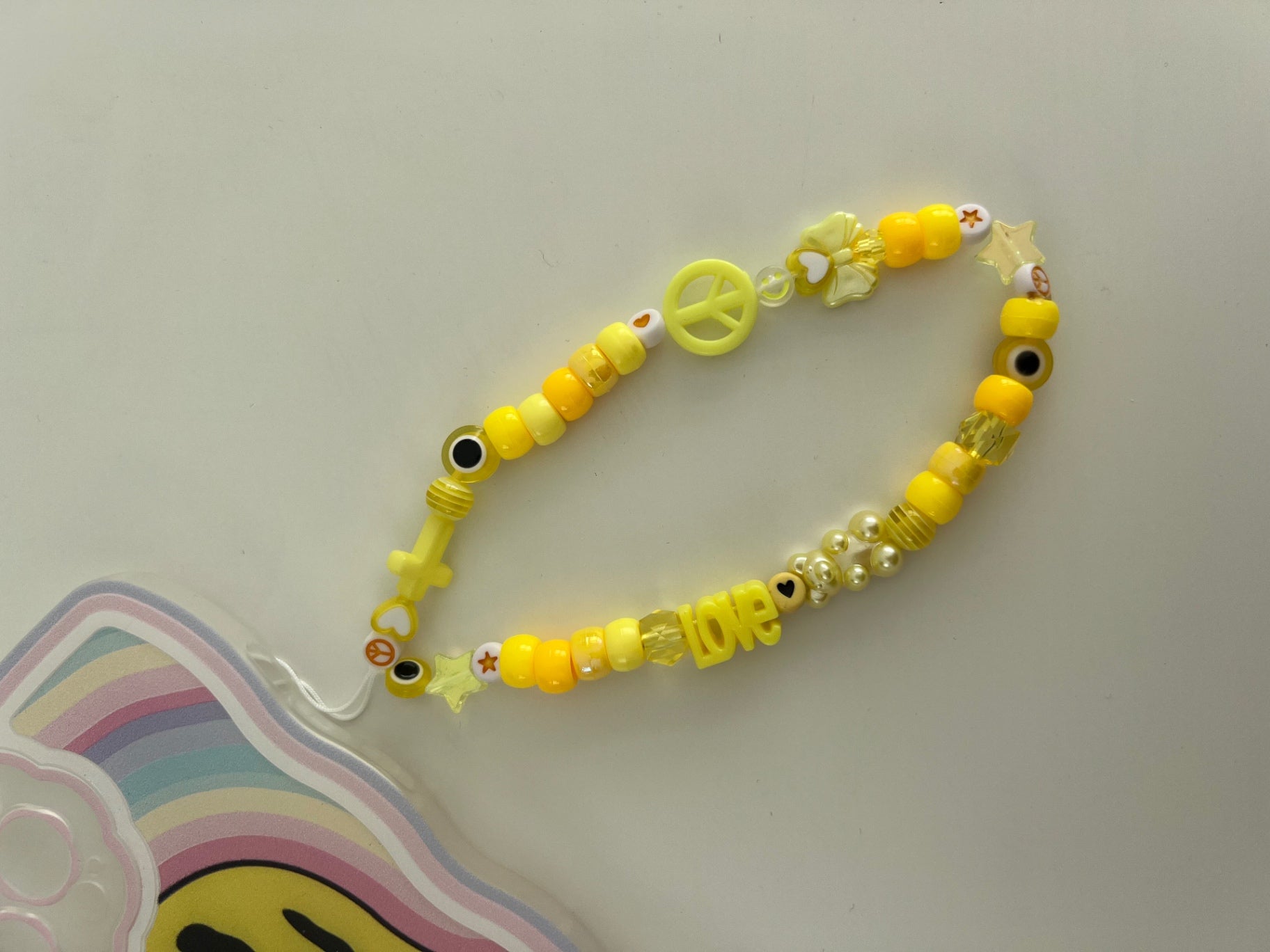Inspire phone charm - yellow 