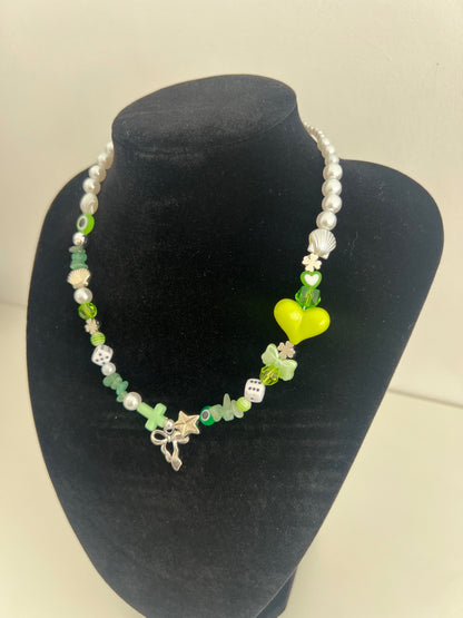 ICON Necklace - green & silver 