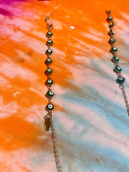 Green Gold Lucky Eye Glasses Chain