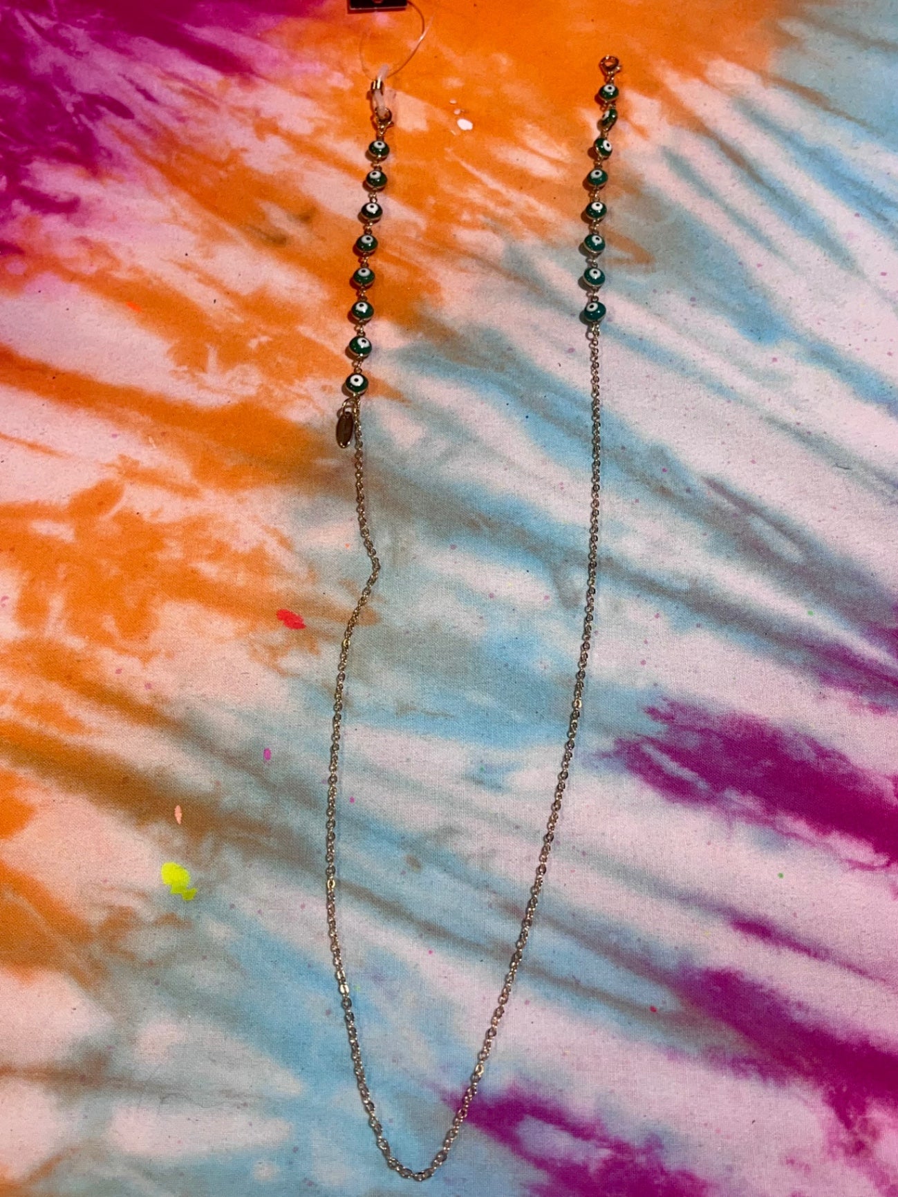 Green Gold Lucky Eye Glasses Chain