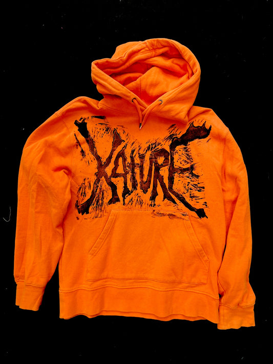 K4TURE orange gothic text hoodie