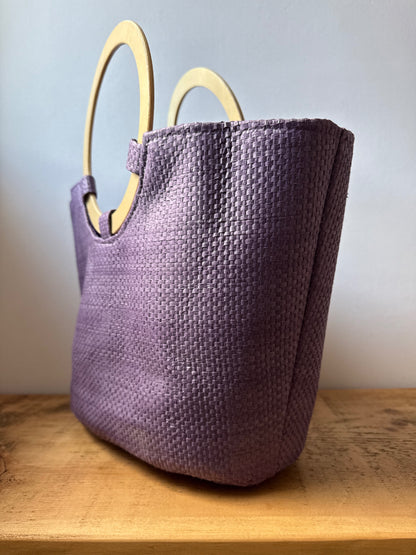 Purple basket bag
