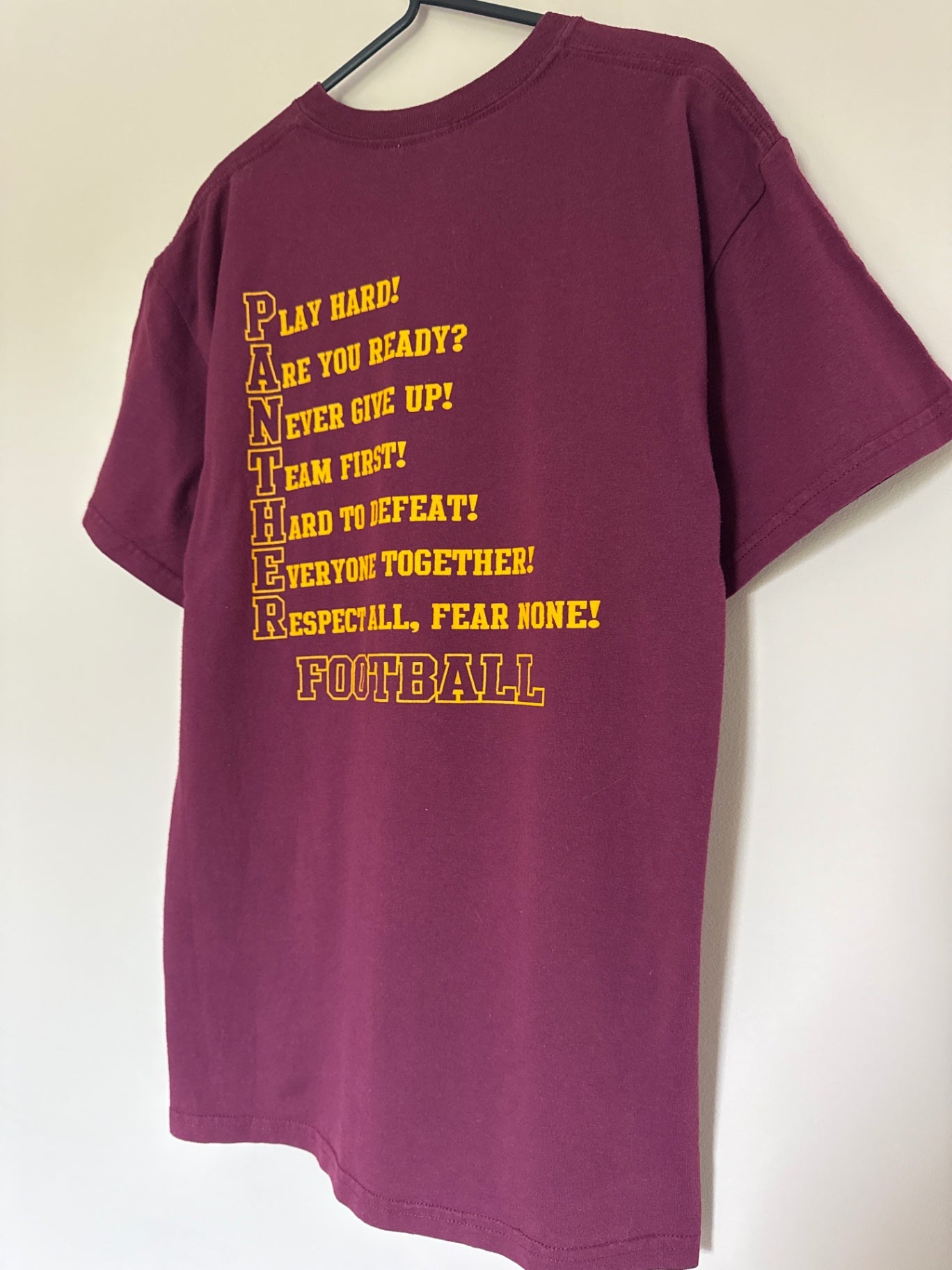 Burgandy Mt.Pleasant Football T-shirt