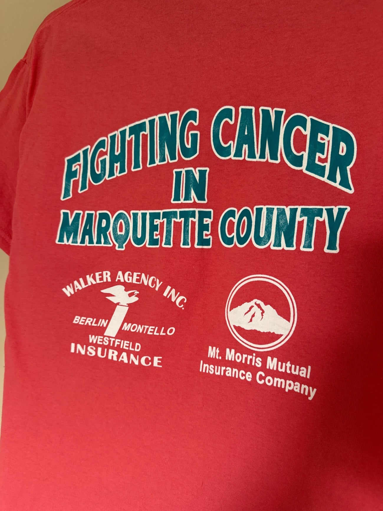 Pink Marquette County Volleyball T-shirt