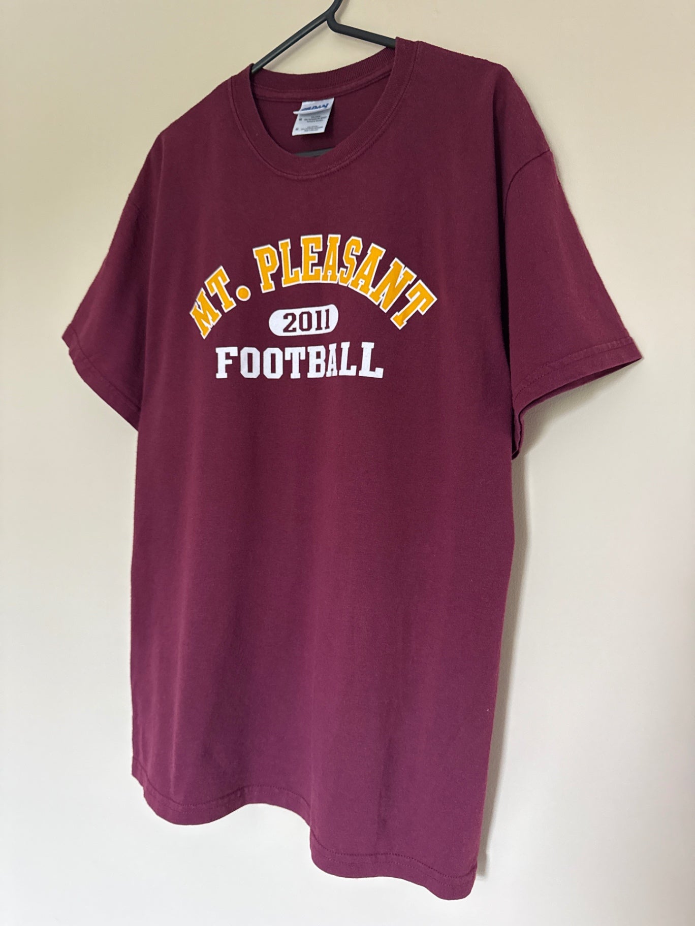 Burgandy Mt.Pleasant Football T-shirt