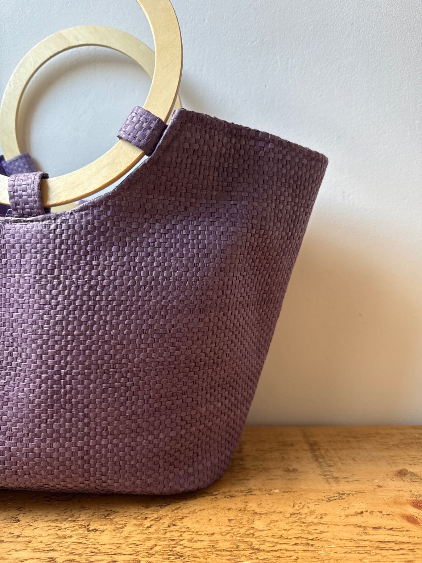 Purple basket bag