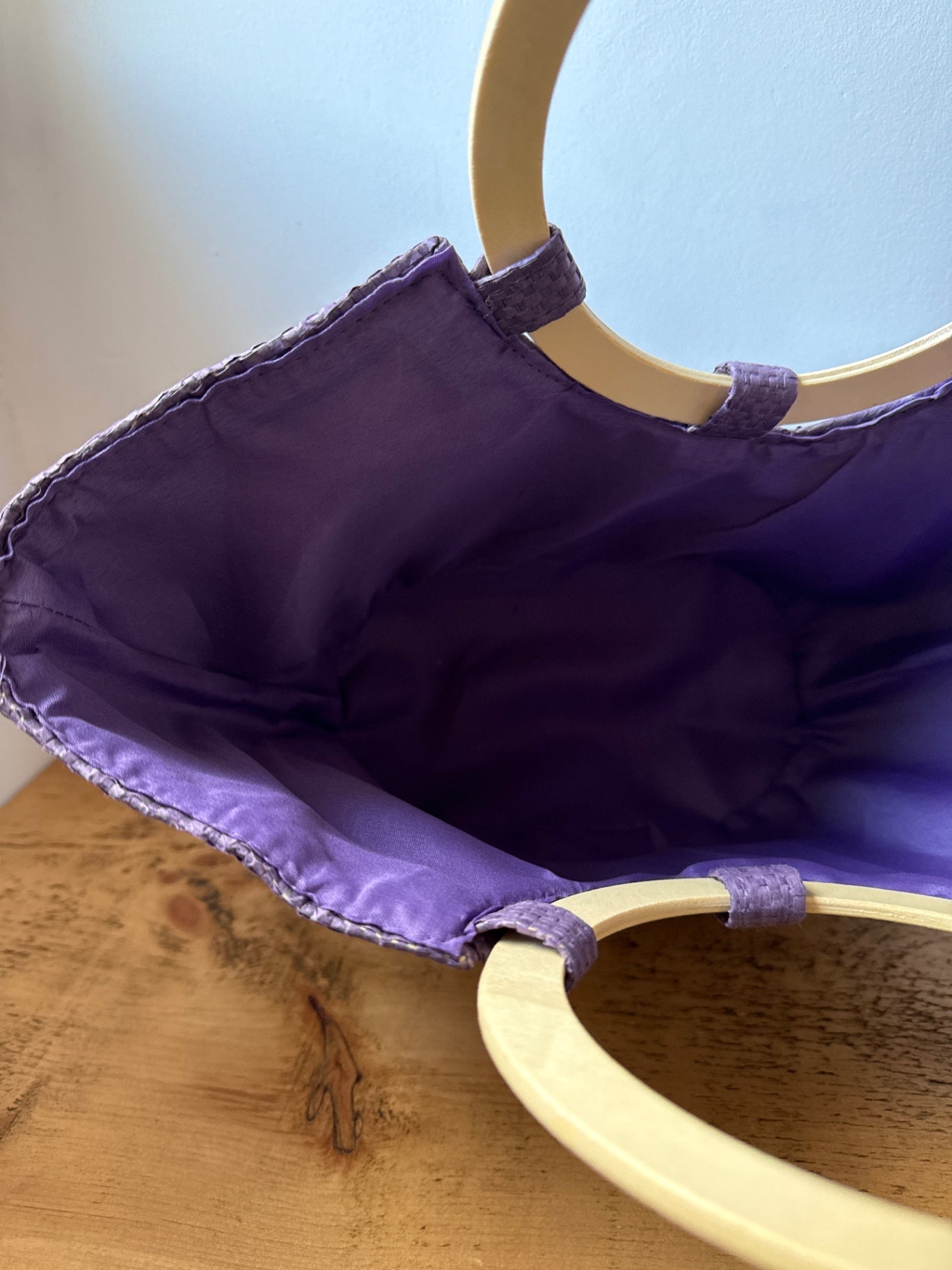 Purple basket bag