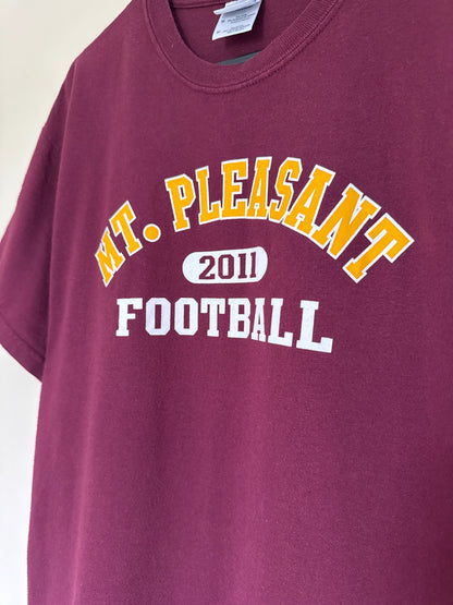 Burgandy Mt.Pleasant Football T-shirt