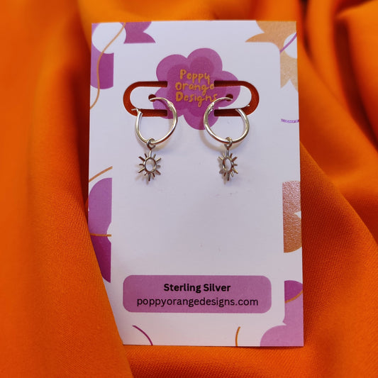 Silver Sun Hoops