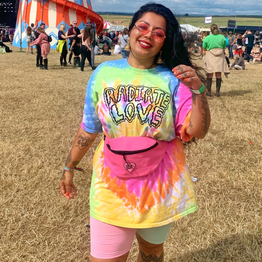 Radiate Love tie dye t-shirt - pastel 