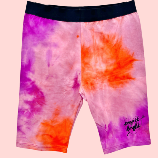 Tie dye shorts - sunset