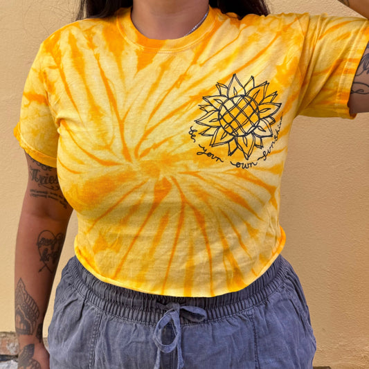Be Your Own Sunshine tie dye crop top 