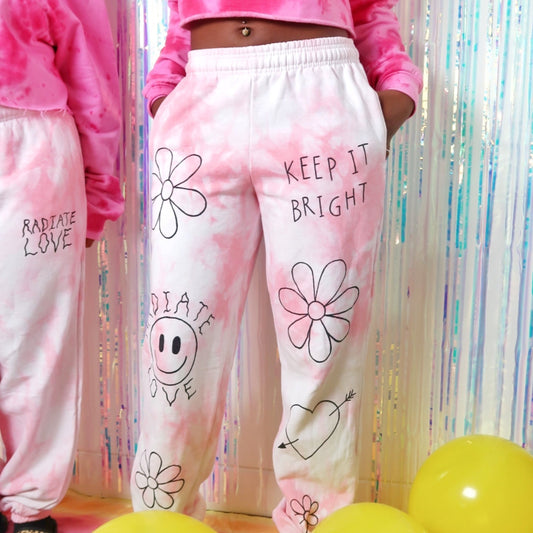 Hippie Heart joggers - pink