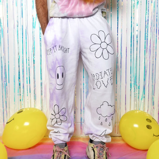 Hippie Heart joggers - lilac