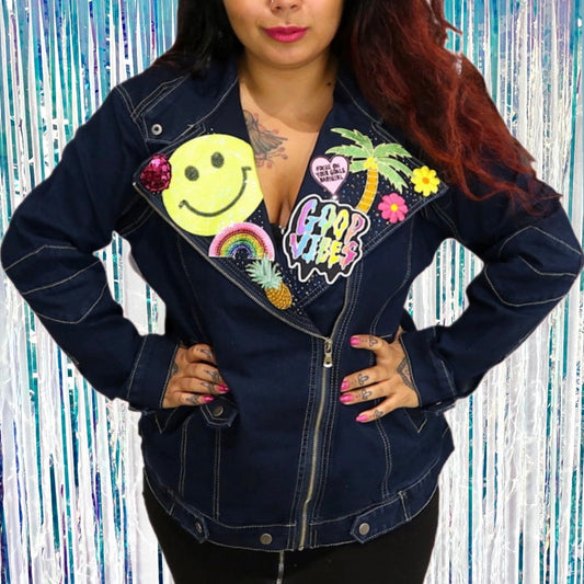 Tropical Paradise denim jacket