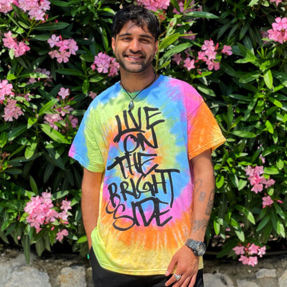 Live On The Bright Side tie dye t-shirt - XL 
