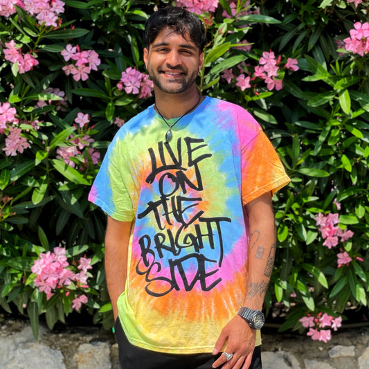 Live On The Bright Side tie dye t-shirt - XL 