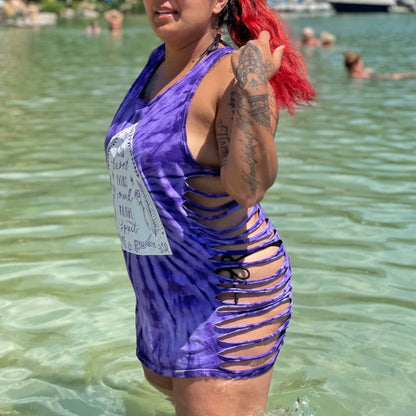 Kind Fierce Brave purple top 