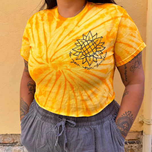 Be Your Own Sunshine tie dye crop top 