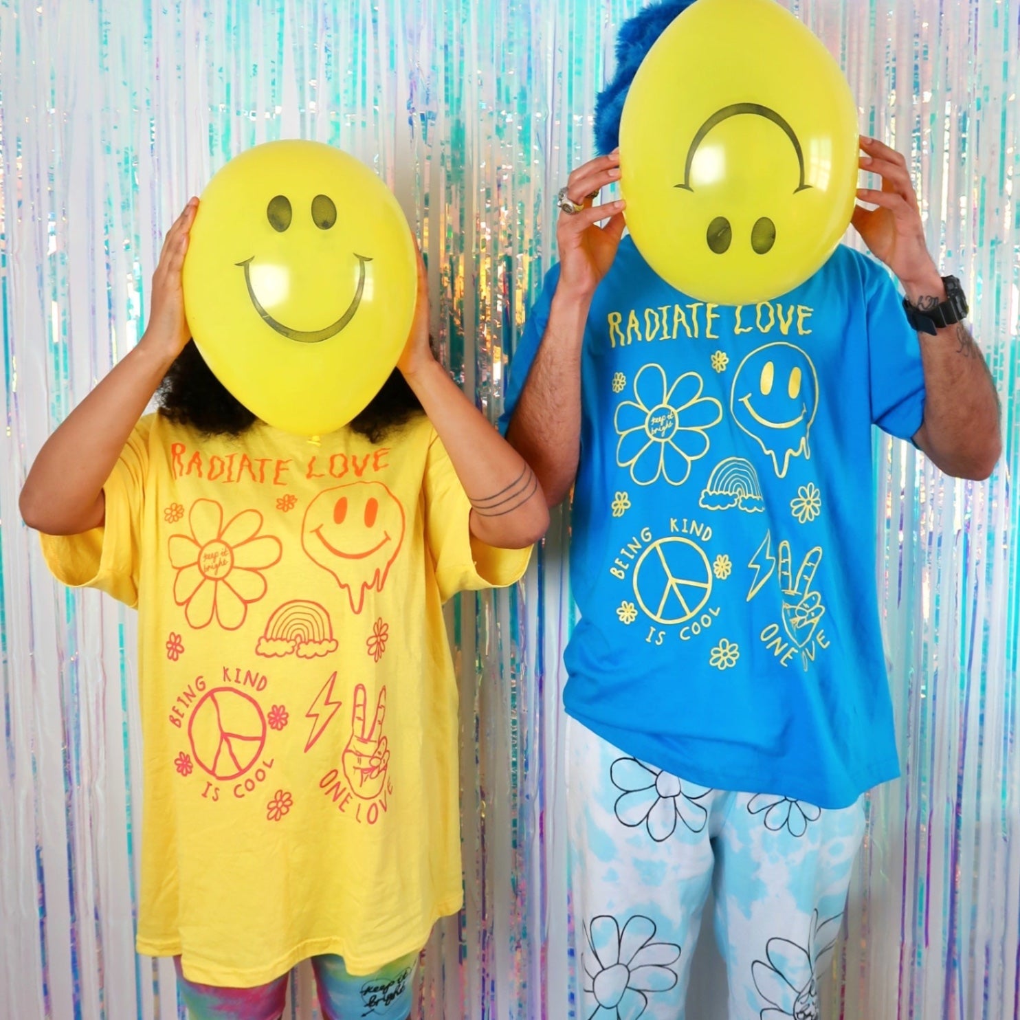 Hippie Heart tshirt - yellow 