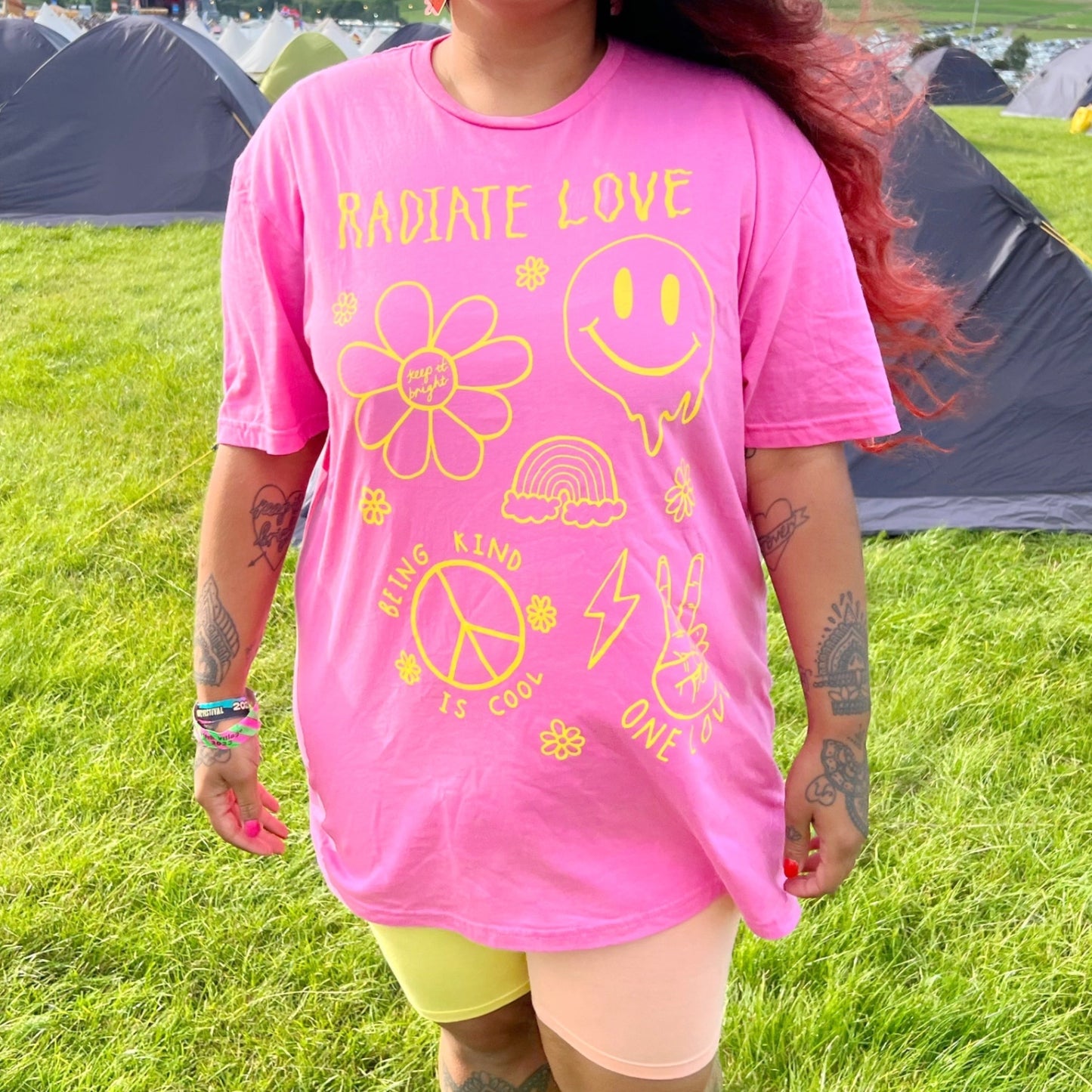 Hippie Heart t-shirt - pink 