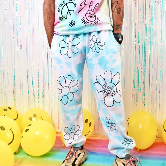 Flower Power joggers - blue 
