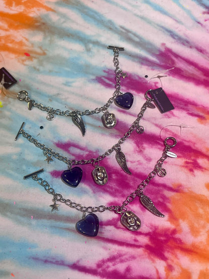 Silver T-Bar Cowboy Charm Bracelet