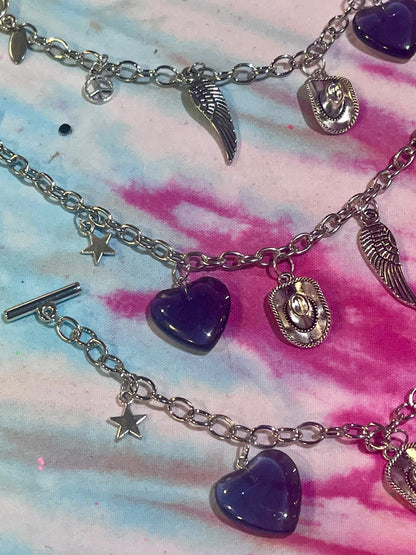 Silver T-Bar Cowboy Charm Bracelet
