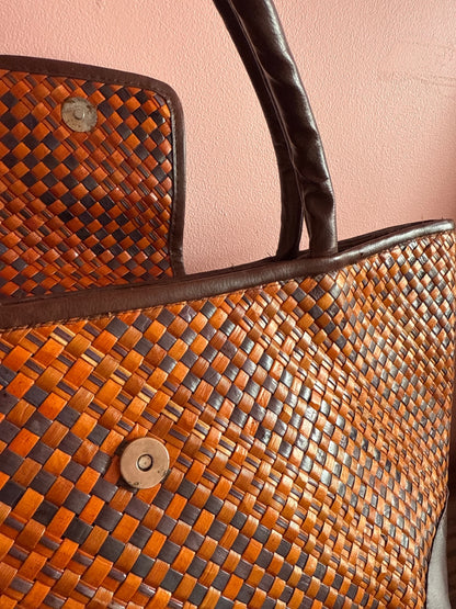 Brown woven bag 