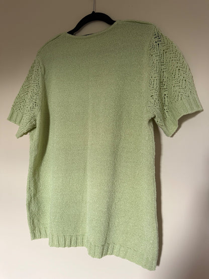 Green knitted top size 18