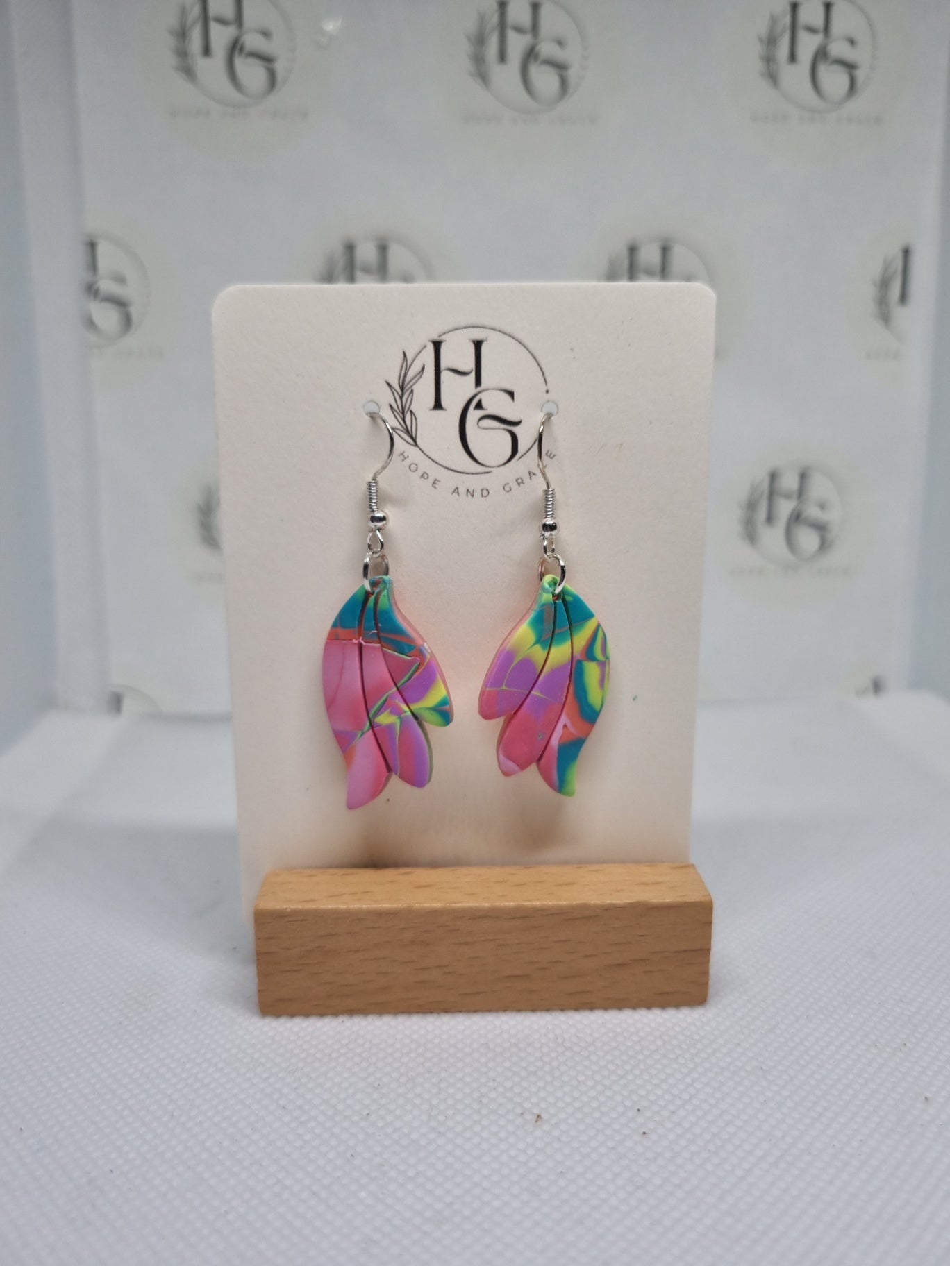 Festival inspired drop leaf earrings