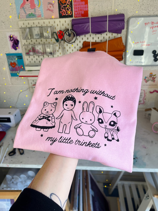 I Am Nothing Without My Trinkets Pink T-Shirt - Extra Large