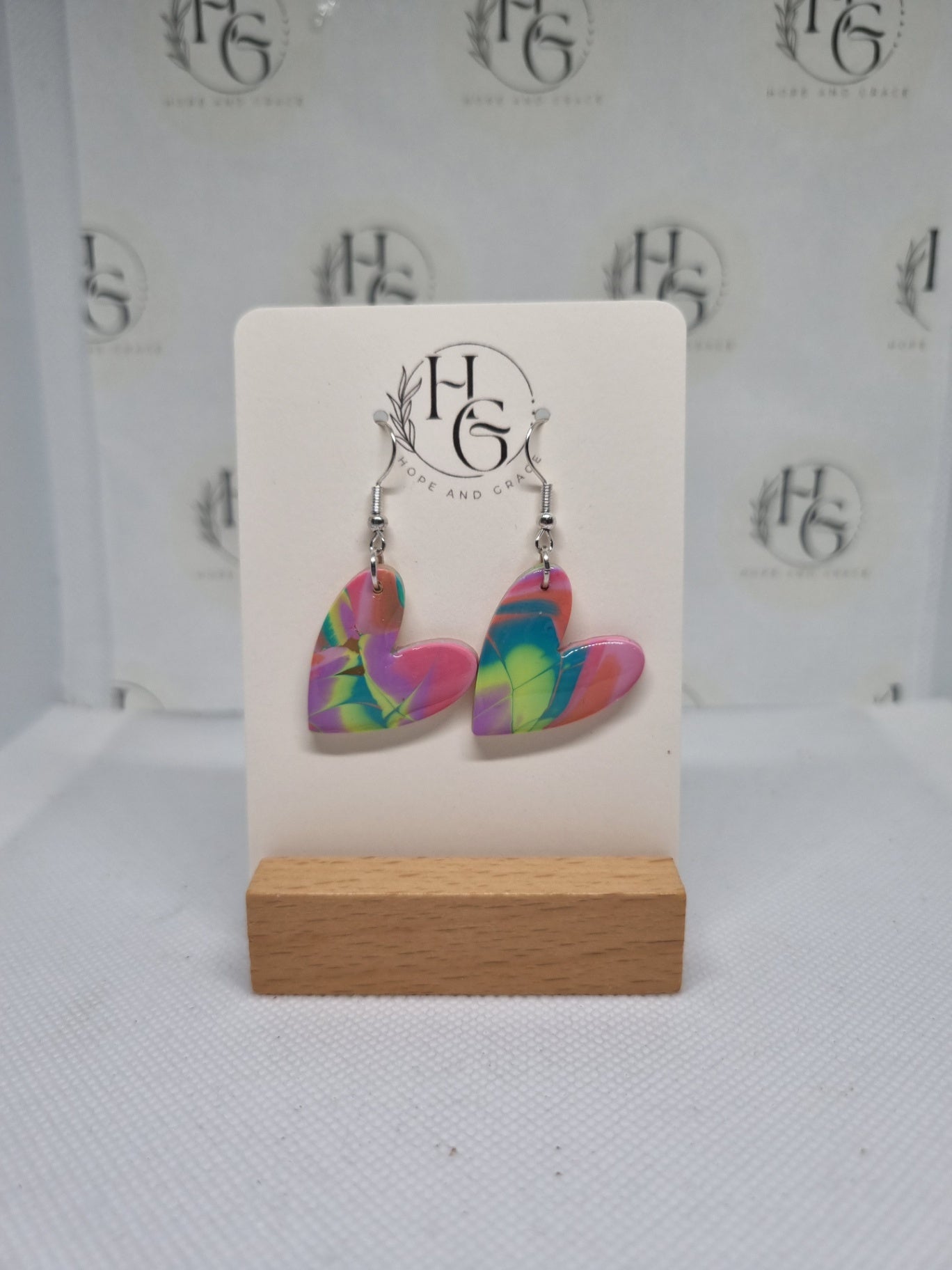 Festival inspired heart earrings
