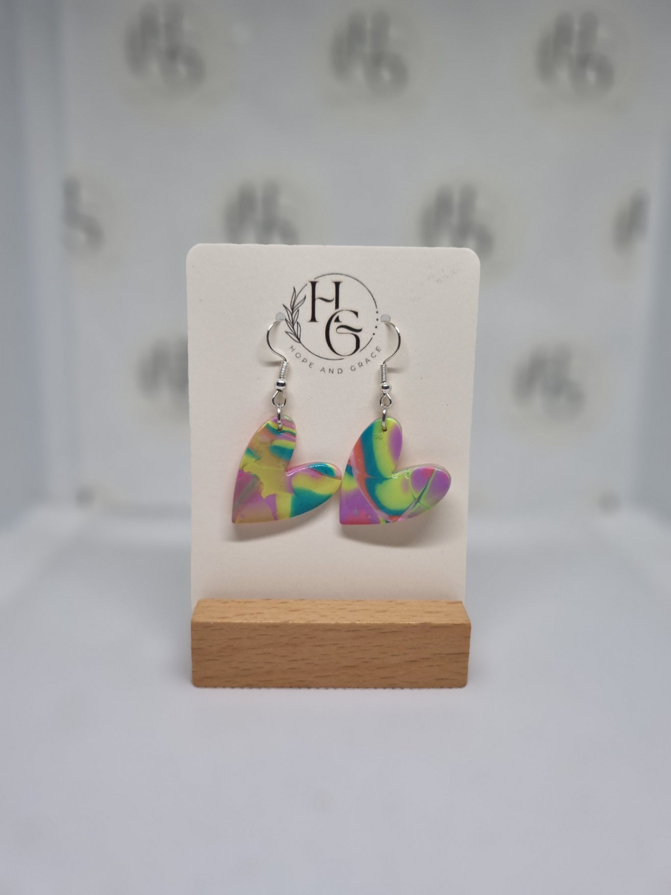 Festival inspired heart earrings