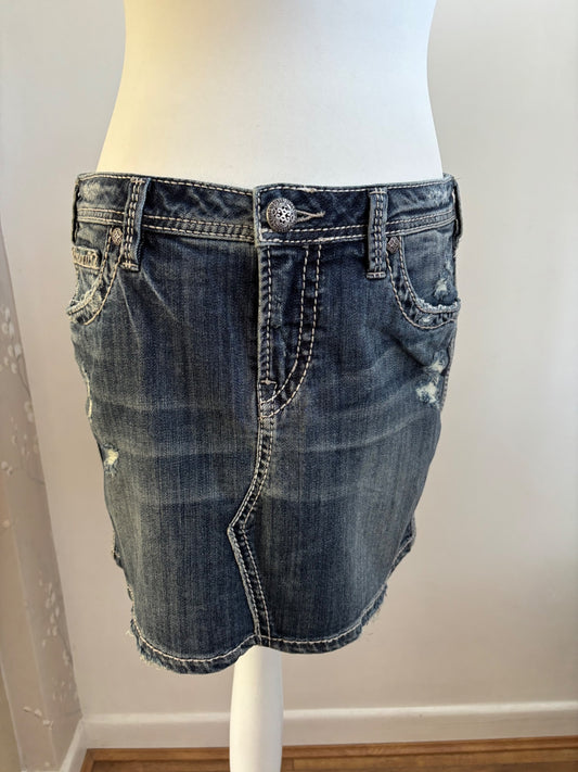 Denim mini skirt