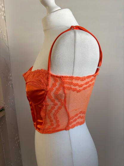 Orange corset top