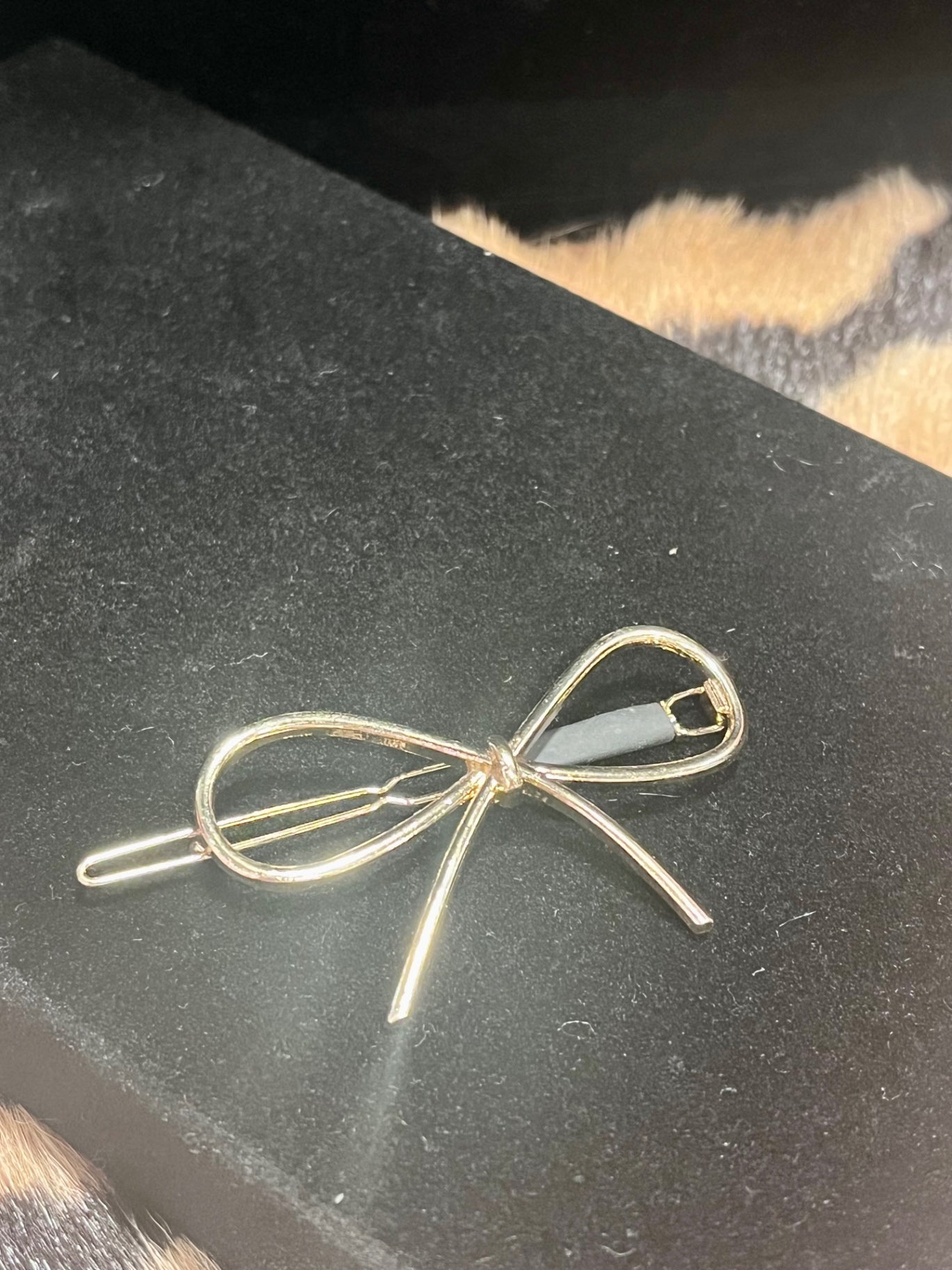 Gold Snap Bow Clip