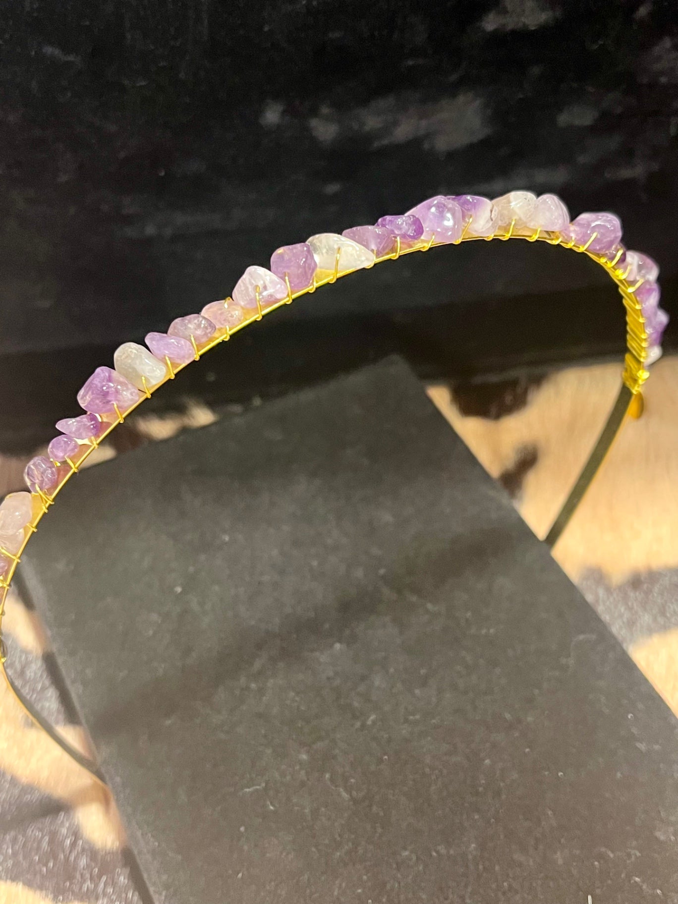 Amethyst Gem Stone Headband 