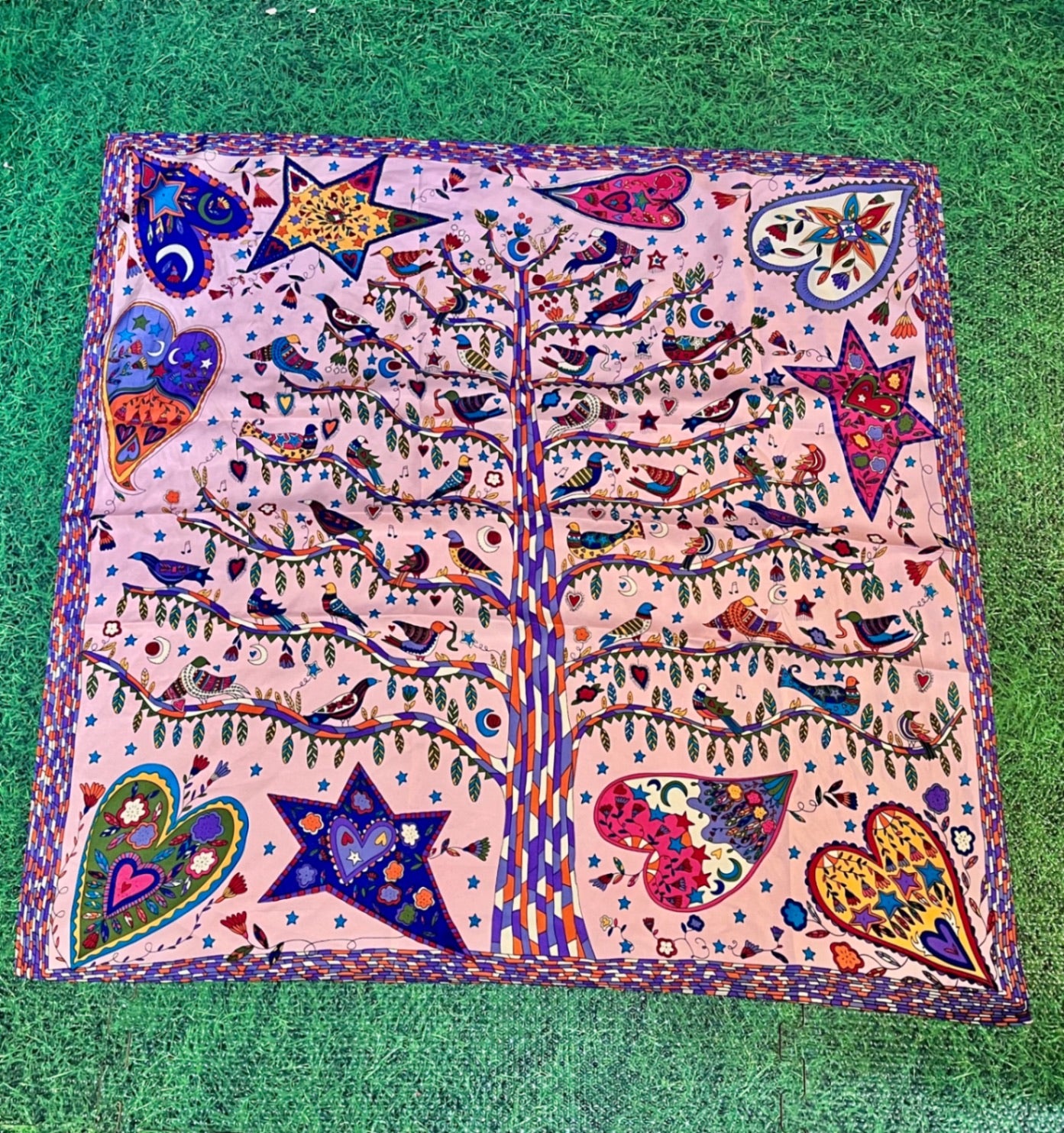 Pink Large Love Heart Scarf