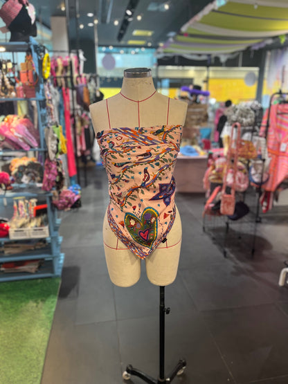 Pink Large Love Heart Scarf