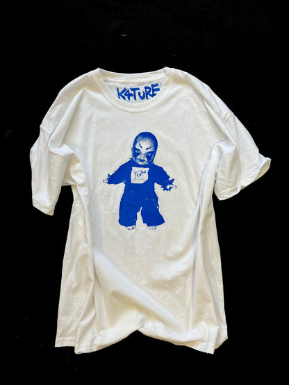 K4TURE baby Katy doll print white t shirt (size XL)