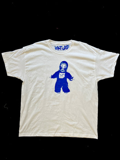 K4TURE baby Katy doll print white t shirt (size XL)