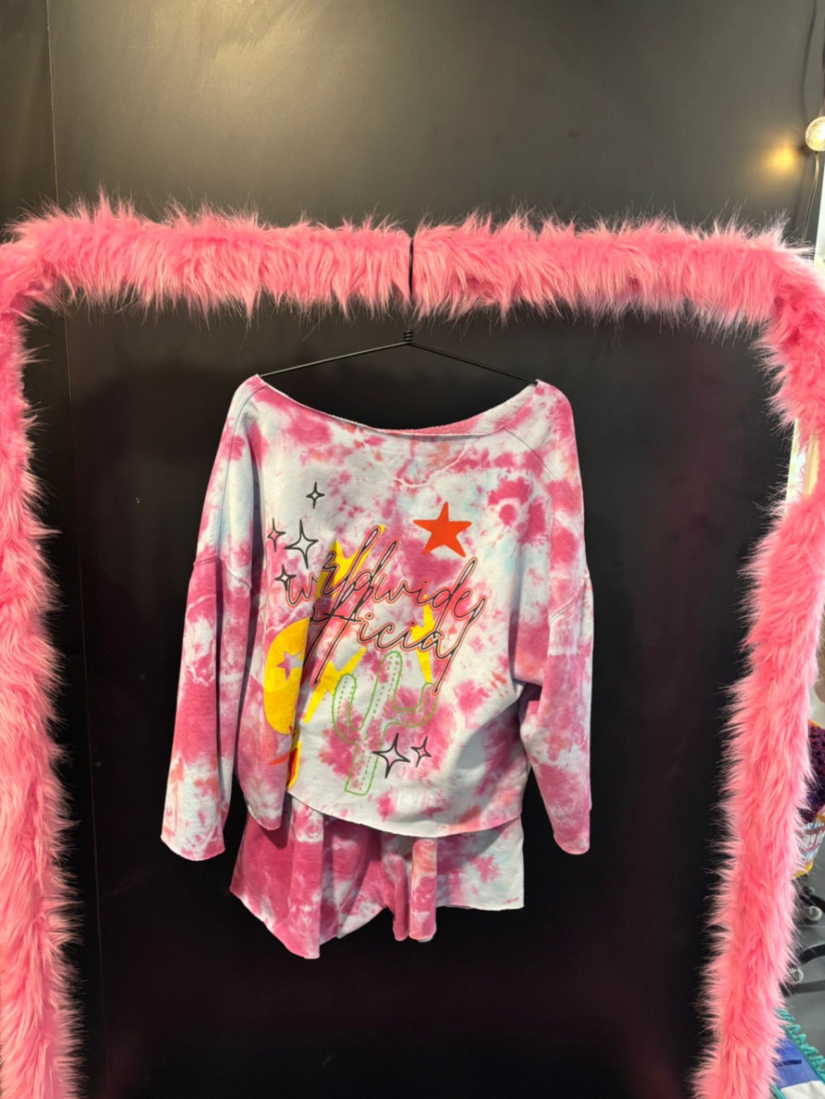 Off Shoulder Tie Dye Short Set 