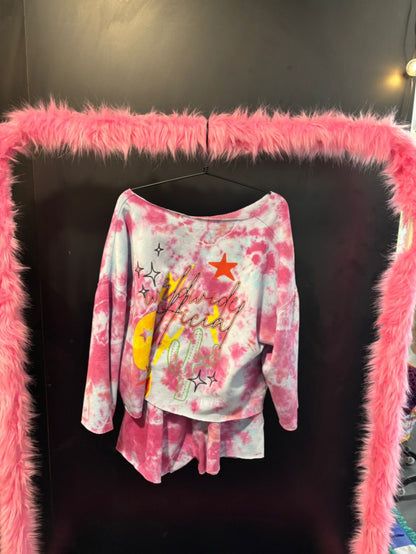 Off Shoulder Tie Dye Short Set 